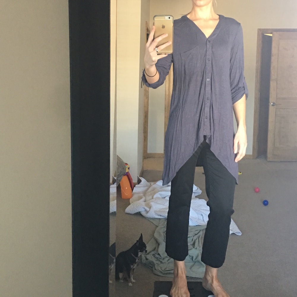 Andrea jovine lose fitting button down