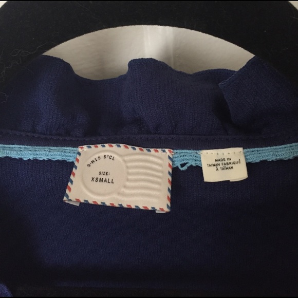 Anthropologie peplum tank size xsmall navy - Picture 3 of 4