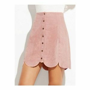 Scallop Suede Skirt Scallop Suede Skirt