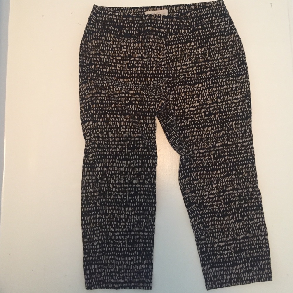 Loft black print capris