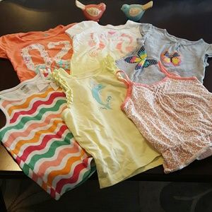 Sets of three t-shirts and three tank tops