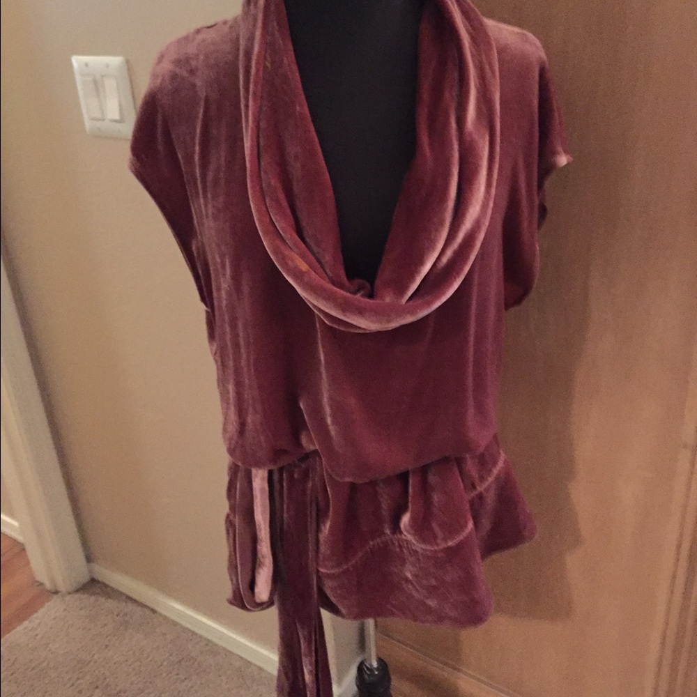 Stella McCartney Burgundy Velvet Top