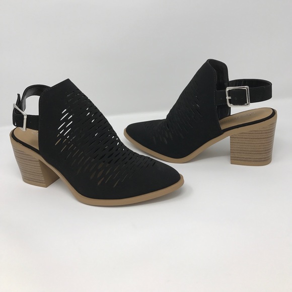 Rustic Pointy Toe Slingback Mule Clog - Picture 3 of 8