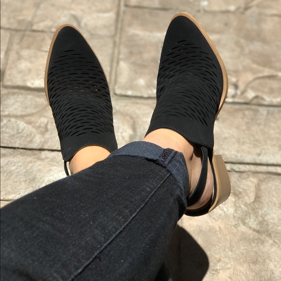 Rustic Pointy Toe Slingback Mule Clog - Picture 5 of 8