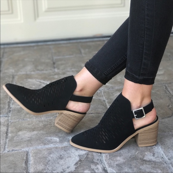 Rustic Pointy Toe Slingback Mule Clog - Picture 8 of 8