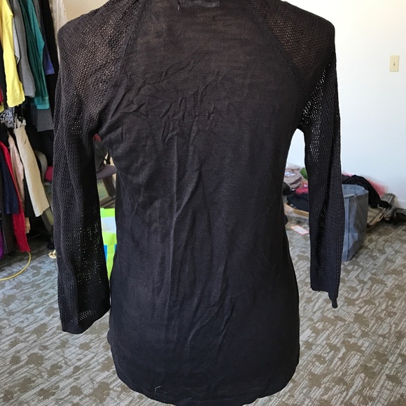 Calvin Klein Linen front king back and knit sleeve too cute - Picture 2 of 3