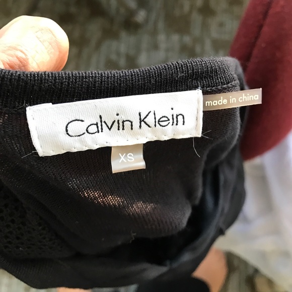 Calvin Klein Linen front king back and knit sleeve too cute - Picture 3 of 3