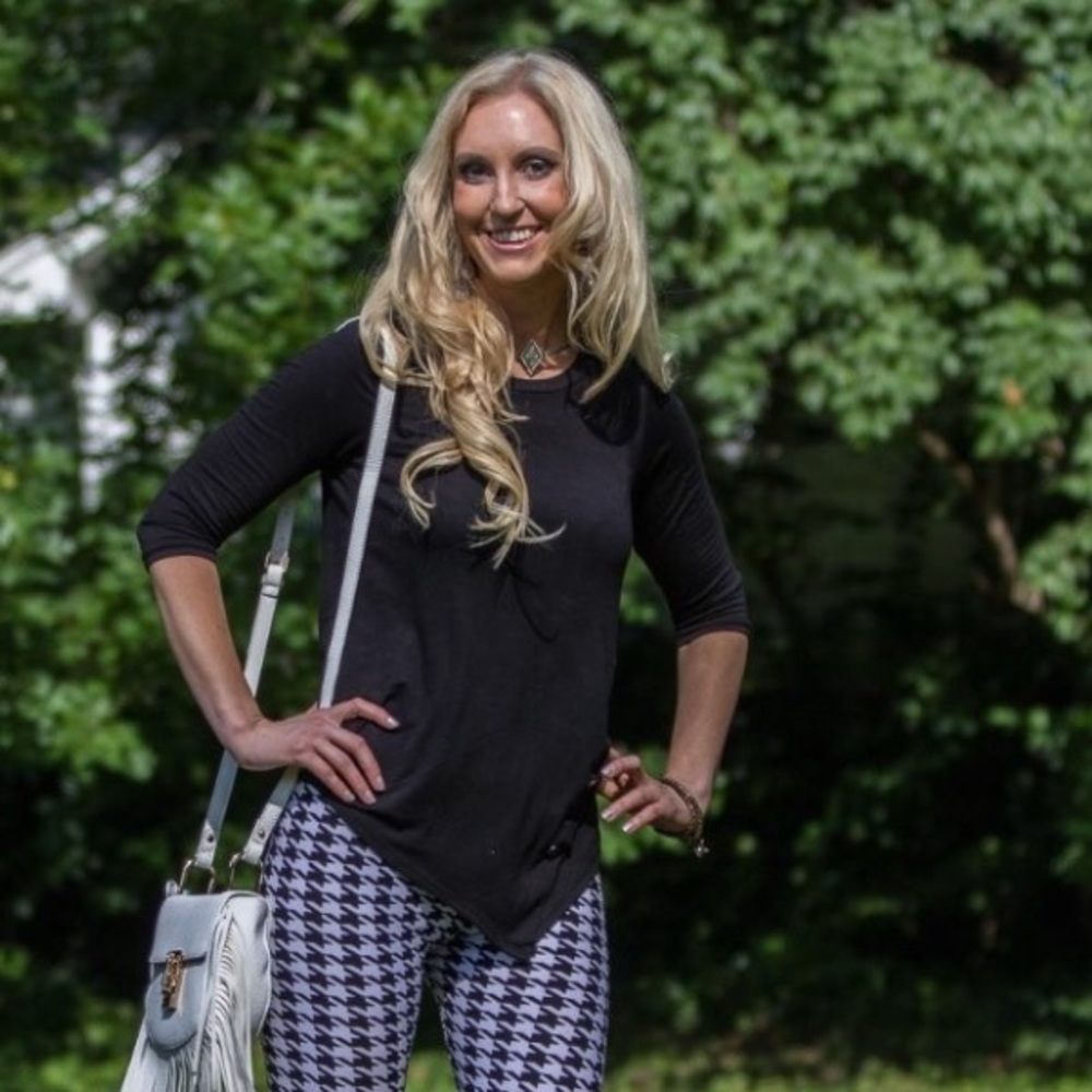 Black Buttoned Quarter Length Sleeve