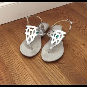 Nine West silver sandals