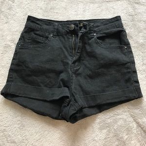 Black High Waisted Shorts