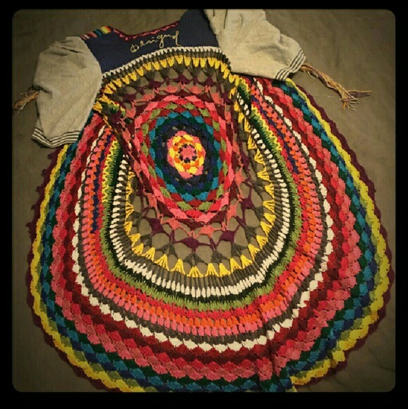 Desigual Crochet Sweater Size L Reposh - Picture 2 of 2