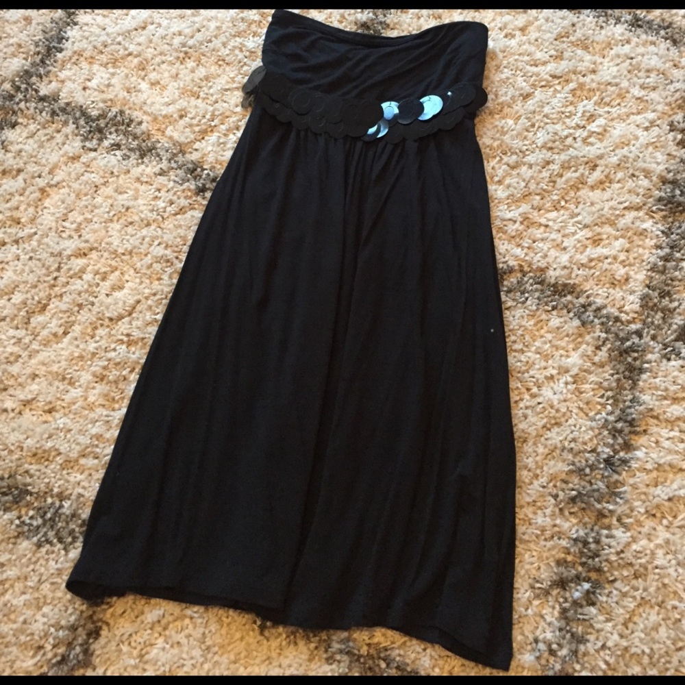 Express strapless black dress, XS