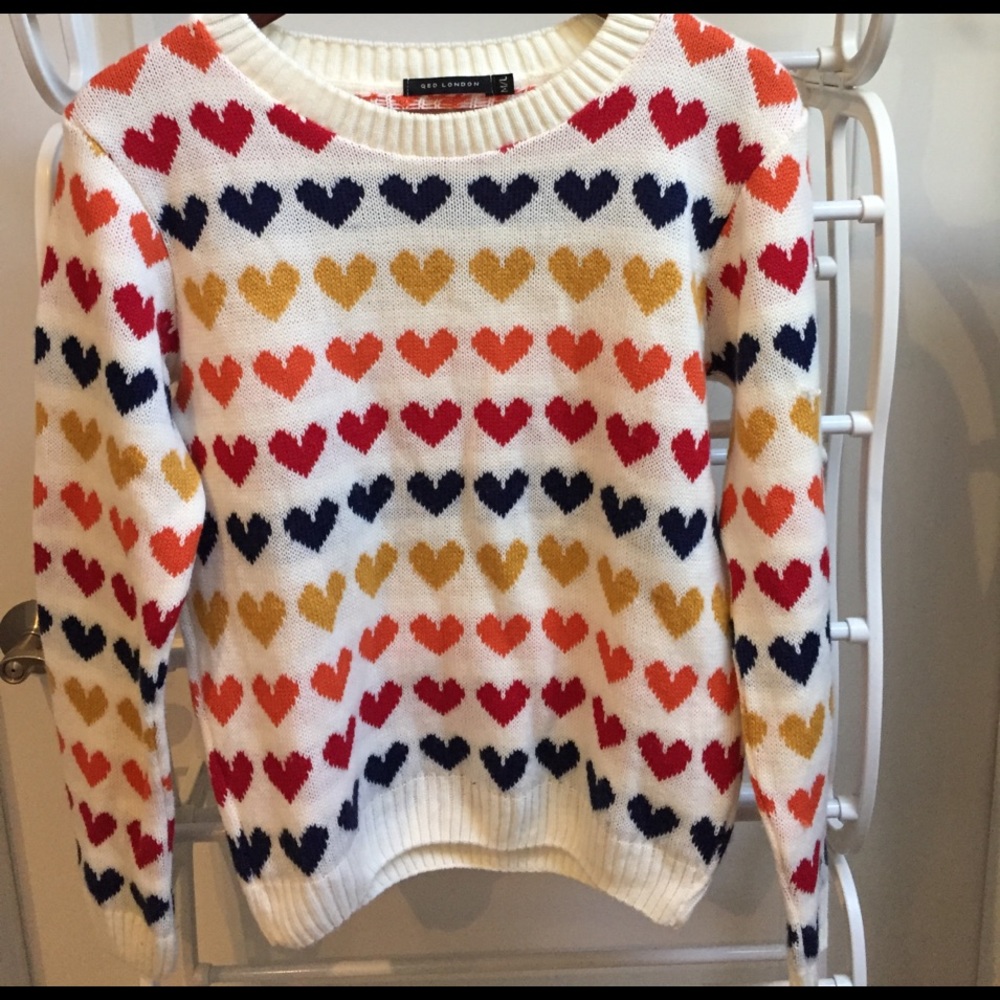 QED London heart sweater (from LF)