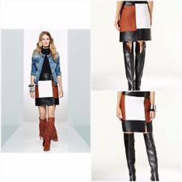 Color block mod sixties pencil skirt 4 - Picture 2 of 4