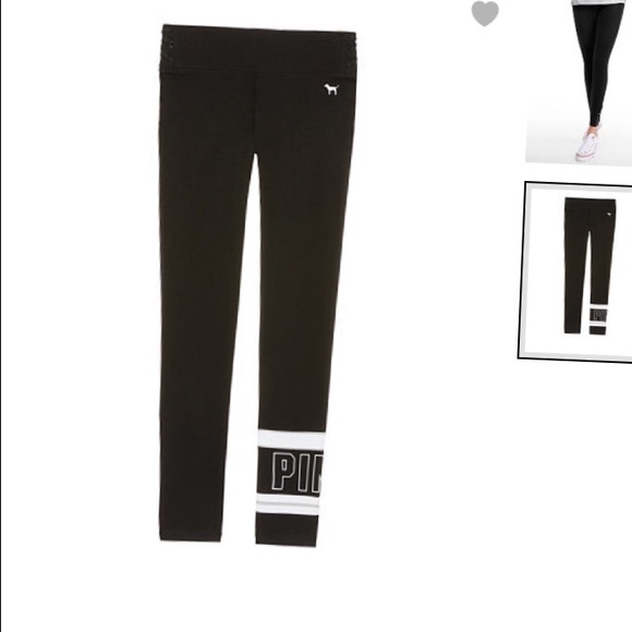 PINK lace up cotton legging SOLD - Picture 5 of 5