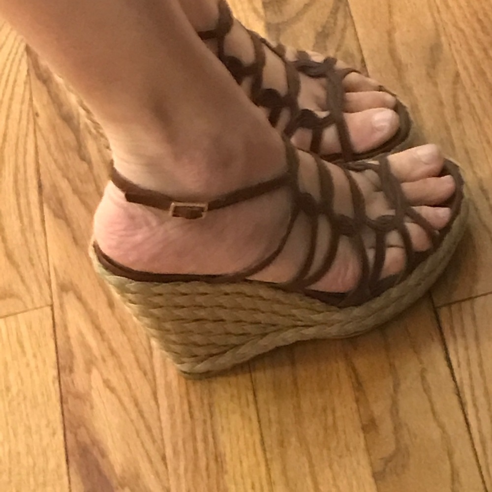 **Stuart Weitzman "Saturn" espadrille wedges**