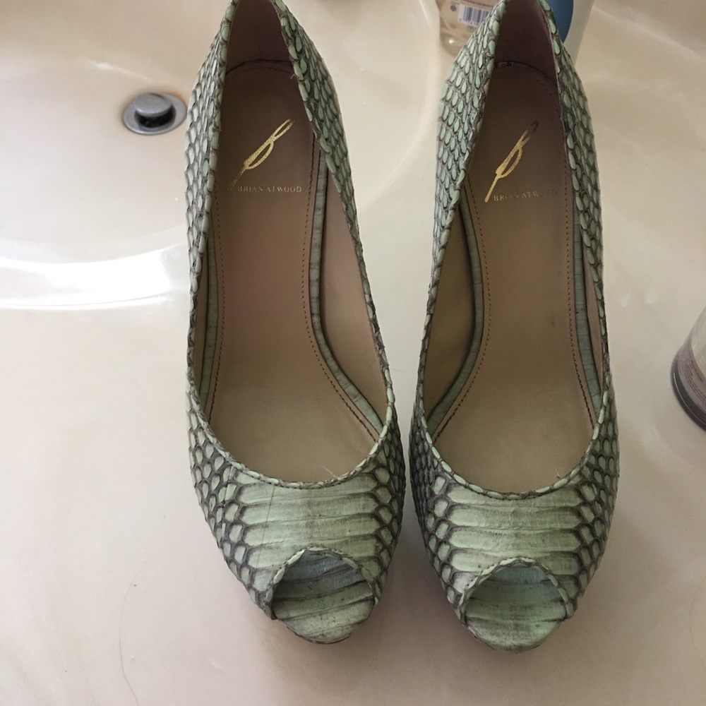 B Brian Atwood Snakeskin heels