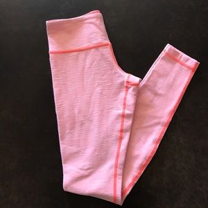 Lululemon wunder under salmon leggings