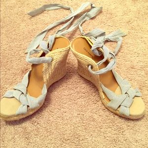 Size 7 Old Navy Ankle Wrap Wedge Heels