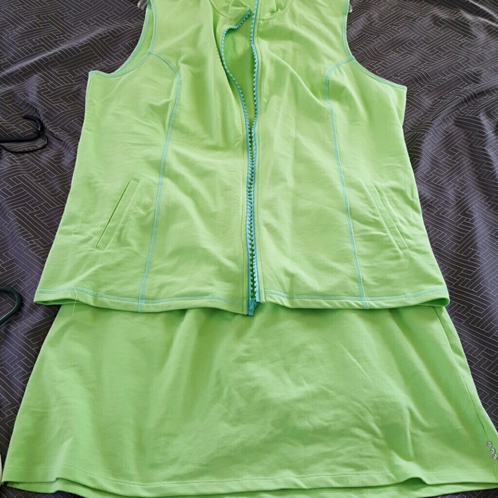 Spring Green Skirt and Vest Set!