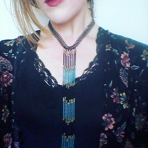 Boho Fringe Statement Necklace