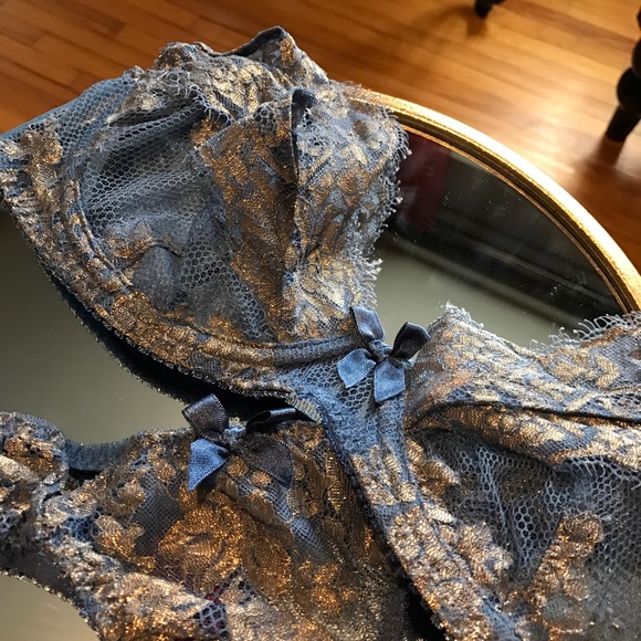 Blue and gold lingerie Clearance