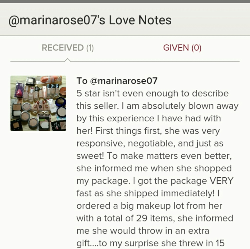 MY 1ST SALE & 5 STARS FROM SWEET POSHER