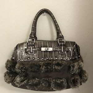 Beautiful faux fur shoulder/hand bag