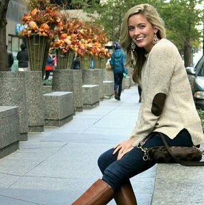 Sag Harbor Patch Elbow Sweater