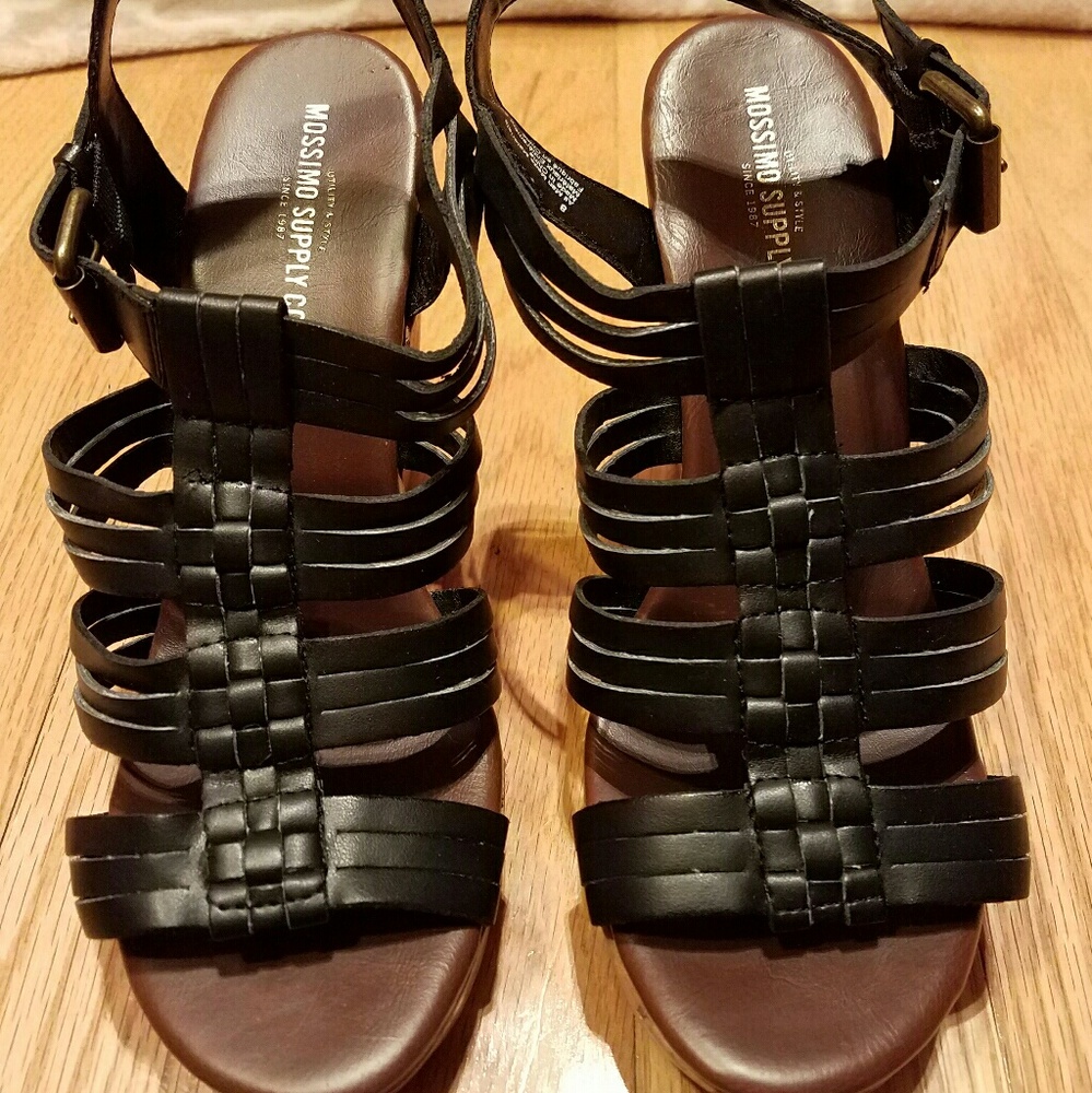Black and brown Mossimo wedge