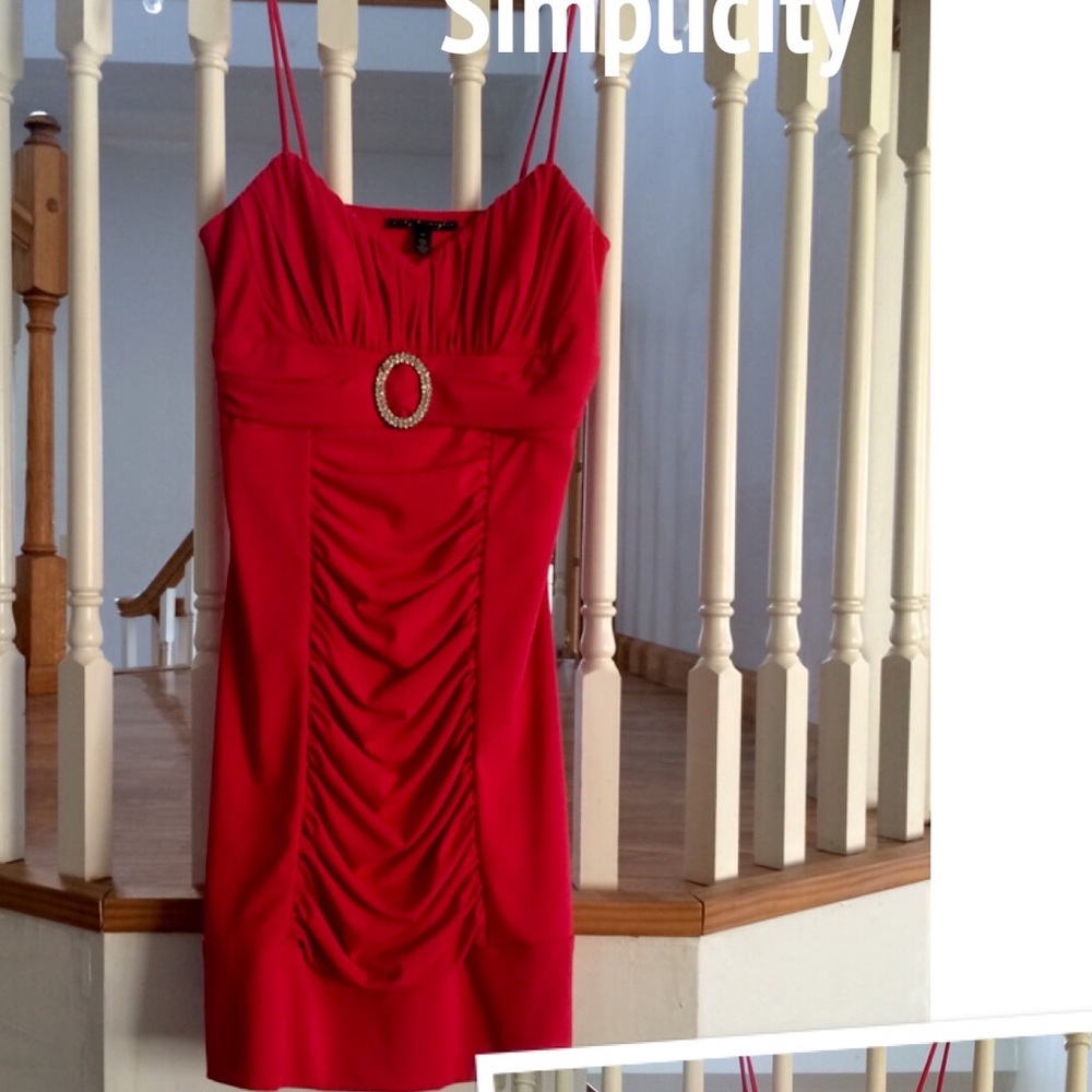 Pink  dress with Rhinestone