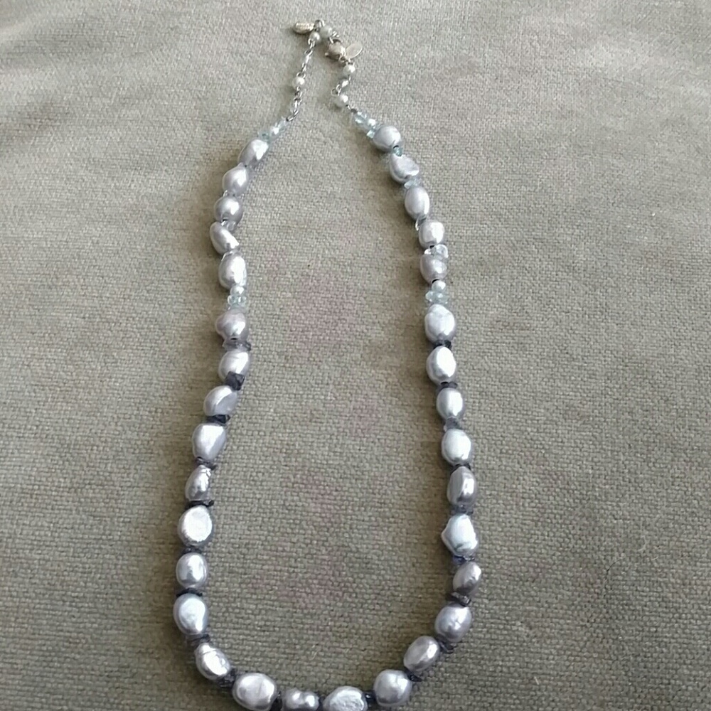 Carolee fresh water pearl and silver necklace