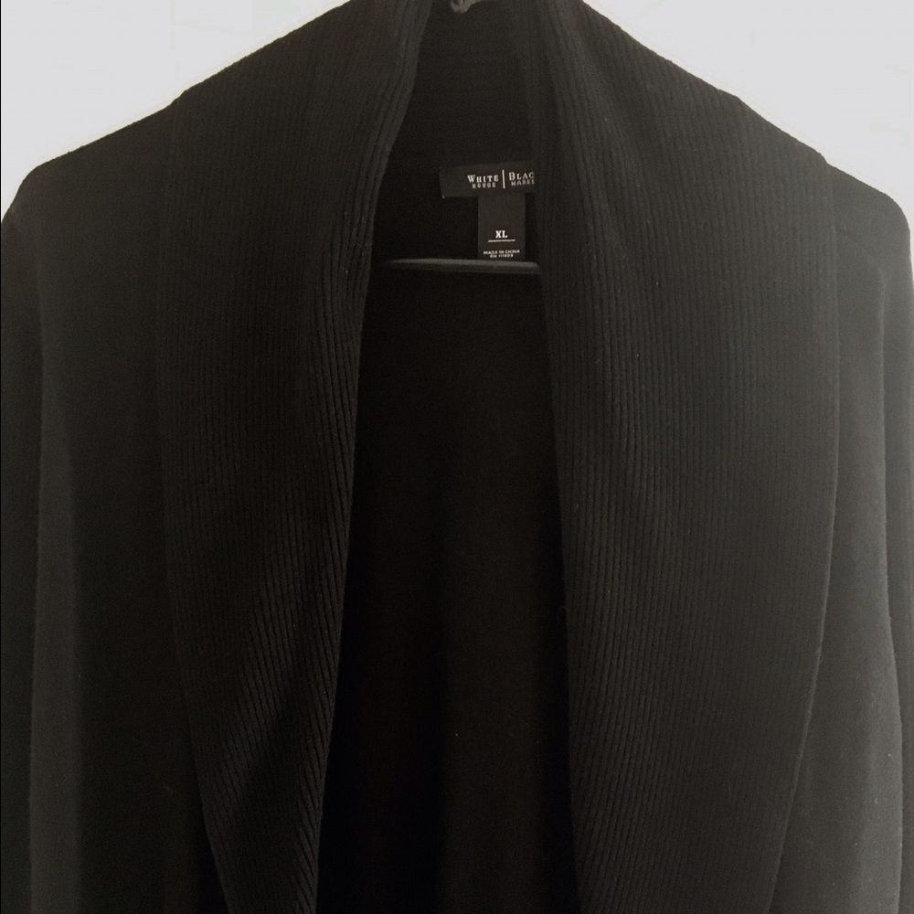 Long black heavy cardigan