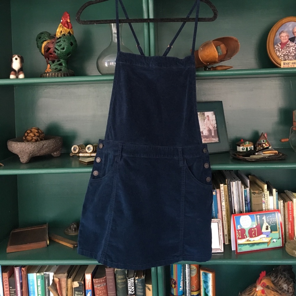 Velvet overalls mini dress