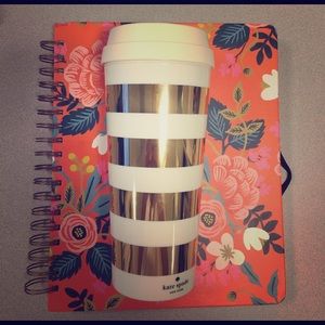 Kate Spade Gold Stripe Thermal Mug