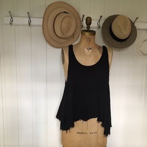 Free People intimates black tank top.