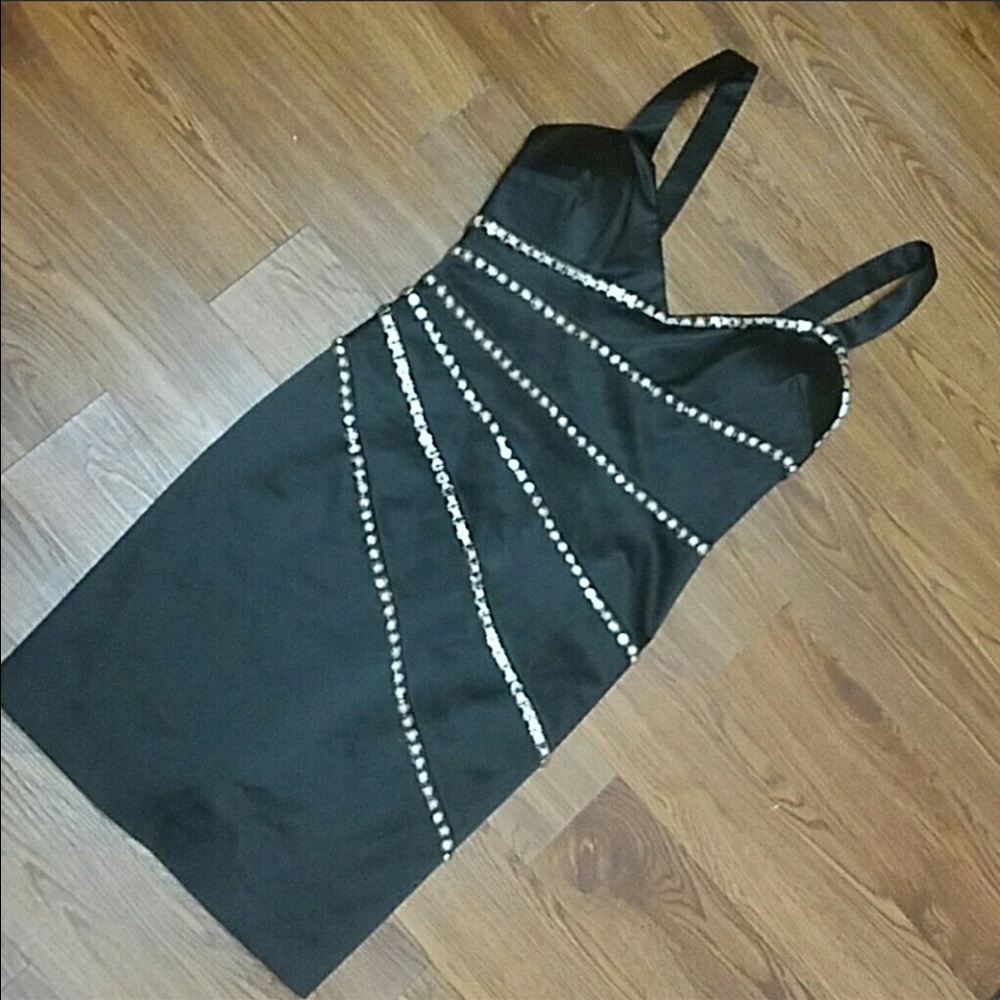 Bebe  Black Studded Dress
