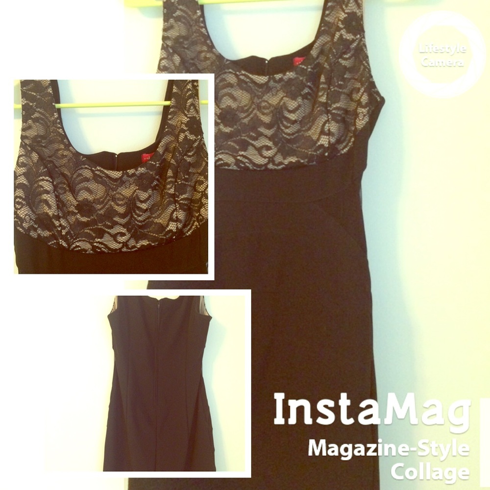 Black and cream with black lace over top