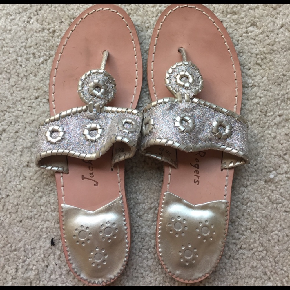 Sparkly Neutral Jack Rogers!