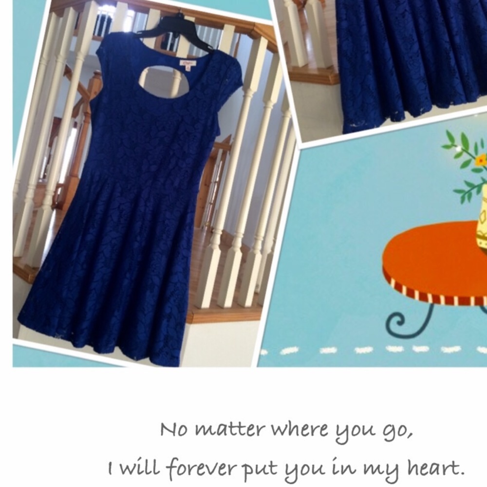 Blue lace dress