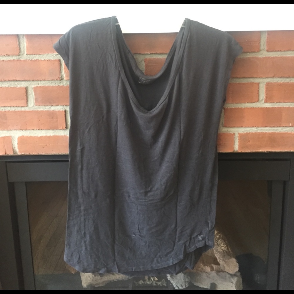 Gray off the shoulder top