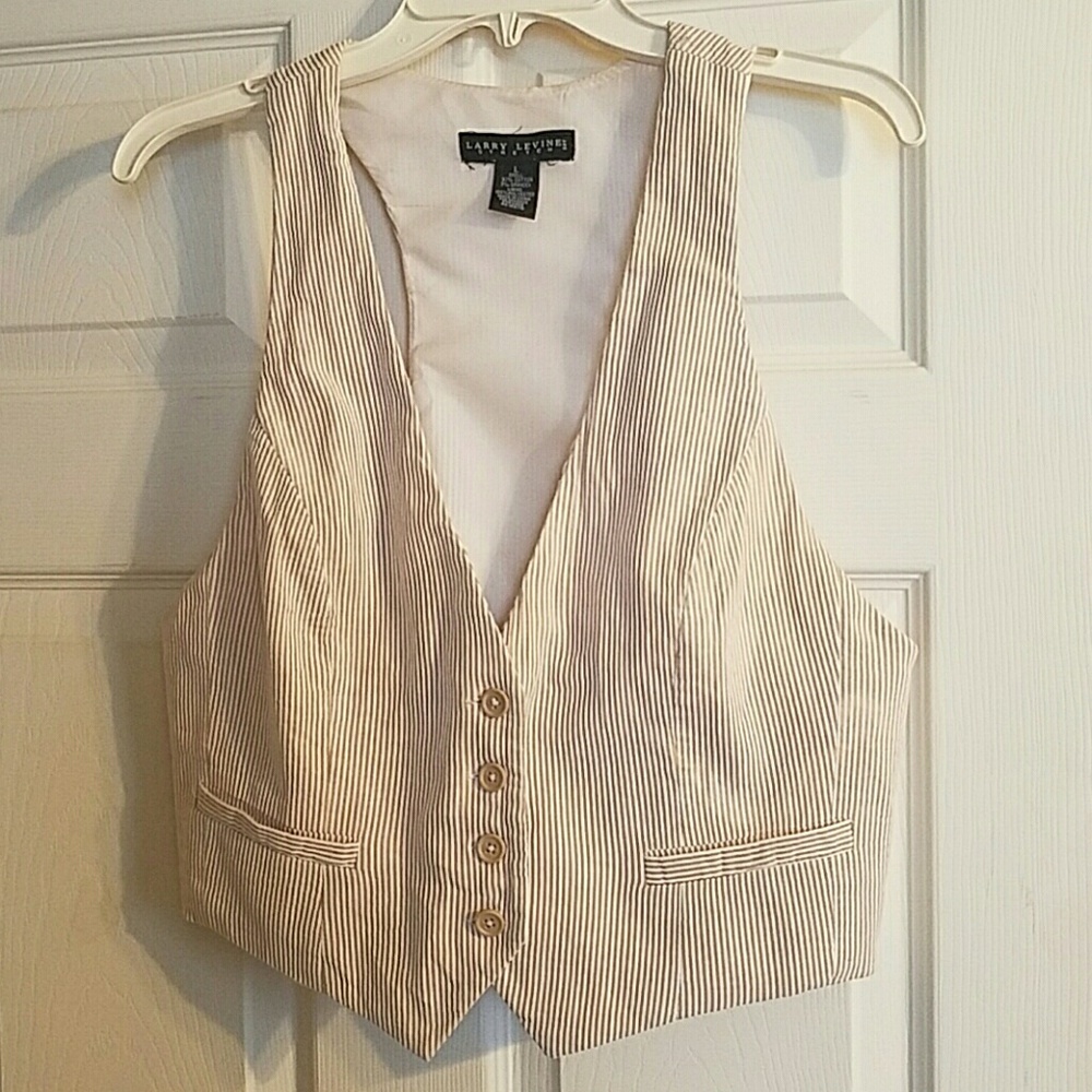Larry Levine Linen Style Vest