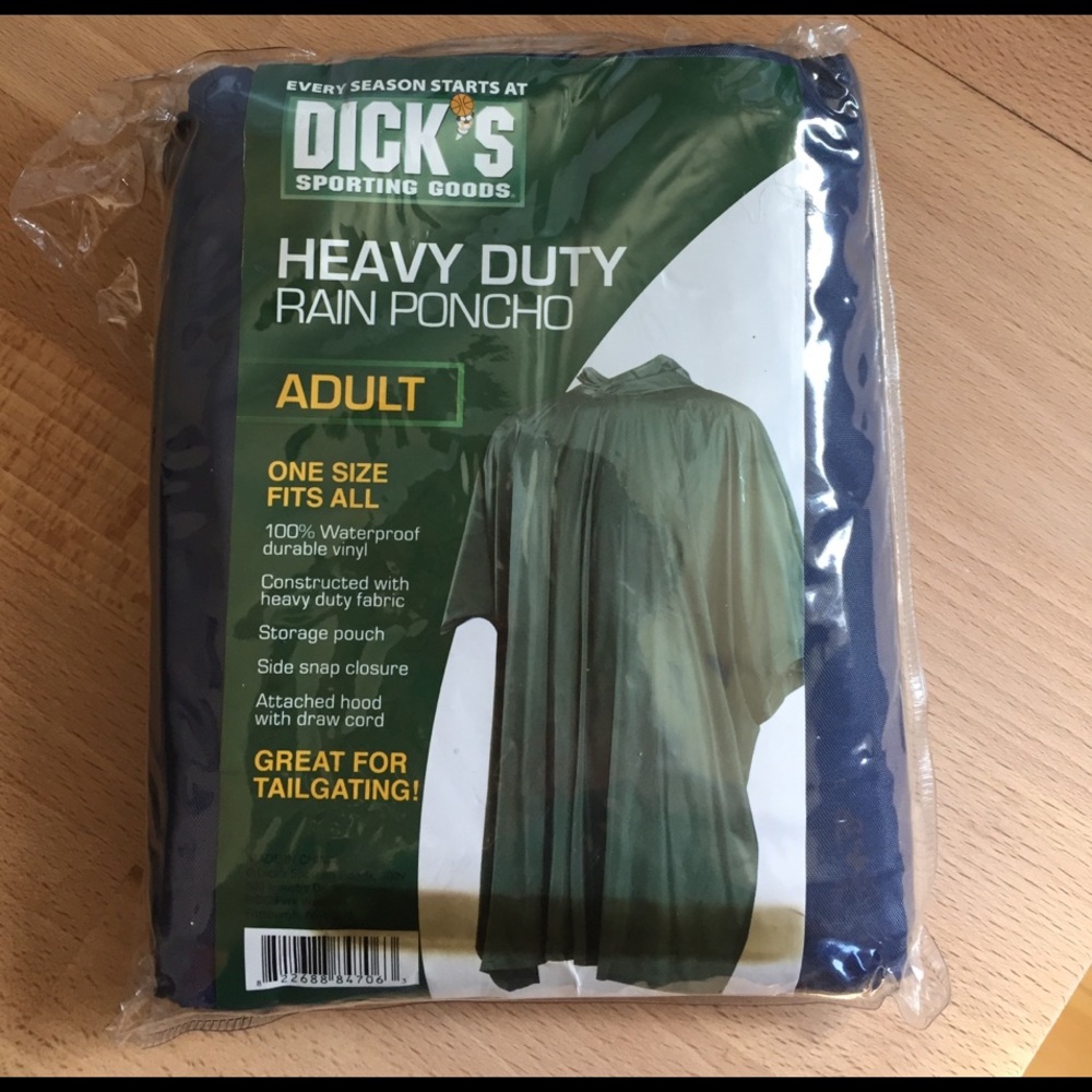 Dick's heavy duty rain poncho
