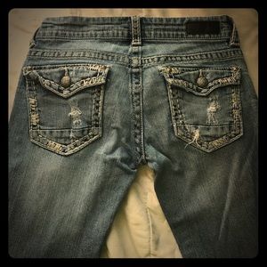 Daytrip Distressed Bootcut Jeans