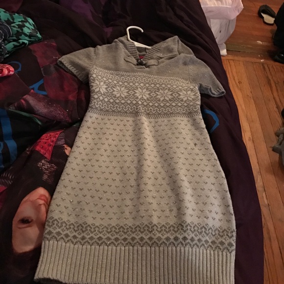 Hooded sweater dress. - Picture 2 of 2
