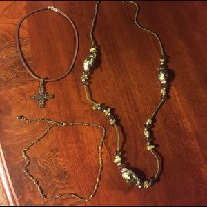 Brown & green necklace bundle