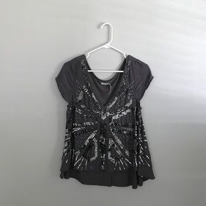 Kimchi Blue grey/silver sequins top