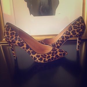 Brand new J. Crew leopard pony hair pumps