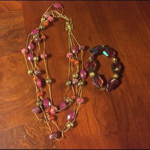 Necklace and bracelet bundle