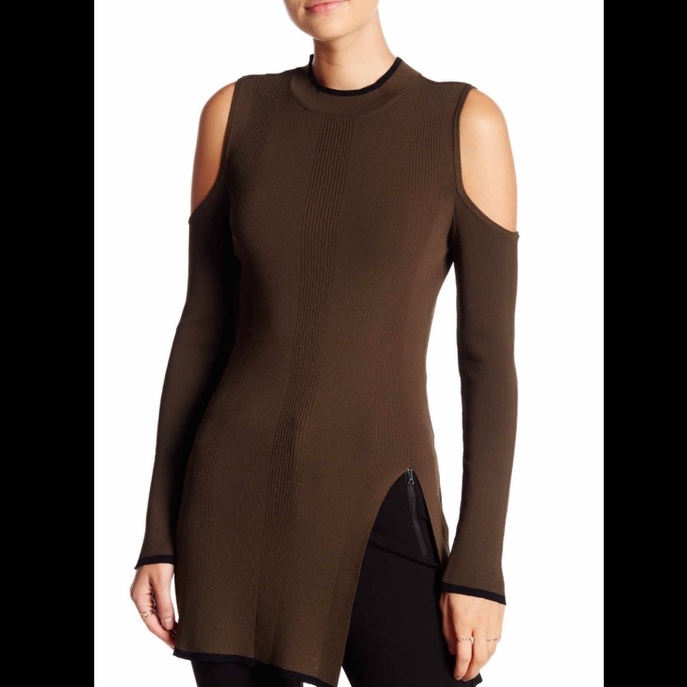 Cold shoulder sweater